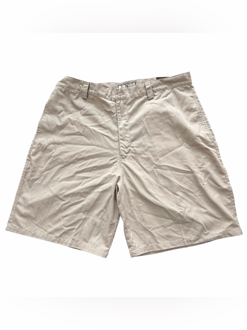 Trilogy flat-front khaki chino shorts (009)